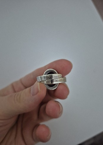 Mor Taşlı Gümüş Kadın Yüzük - Görsel 4