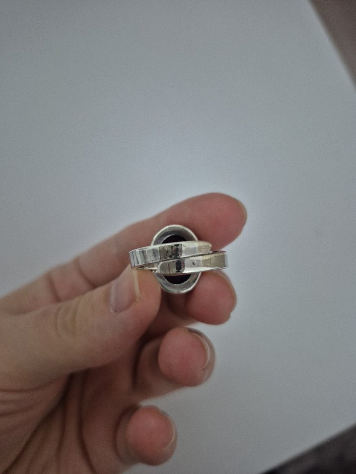 Mor Taşlı Gümüş Kadın Yüzük - Görsel 4