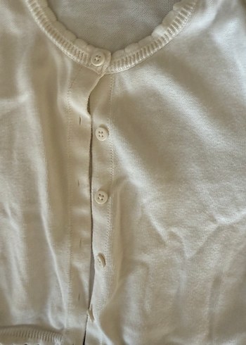 Beyaz Kız Çocuk Hırka - Görsel 3