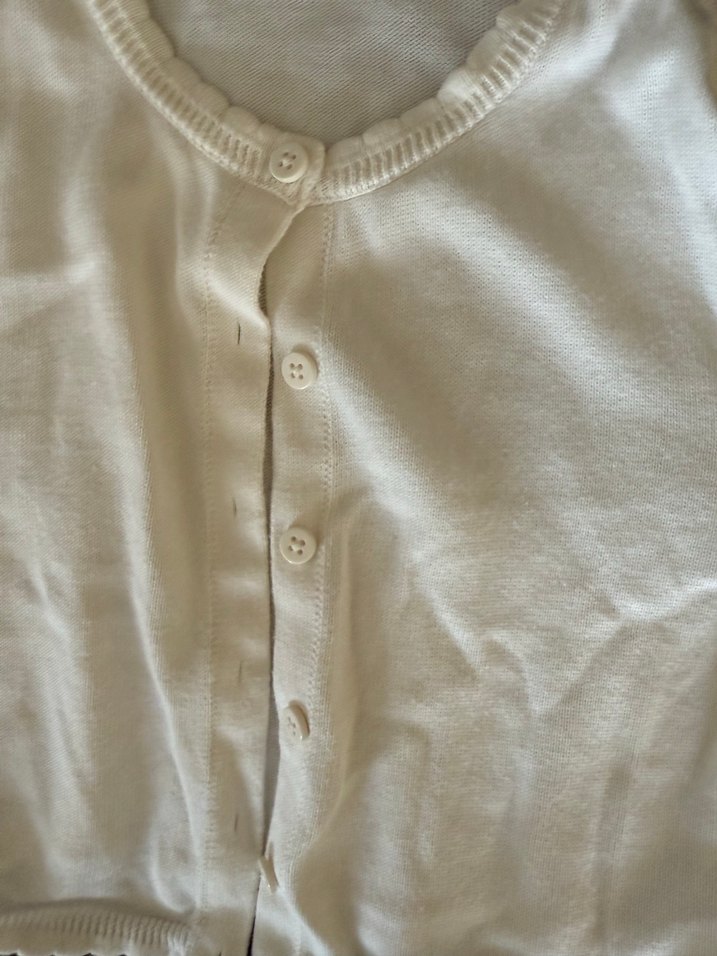 Beyaz Kız Çocuk Hırka - Görsel 3