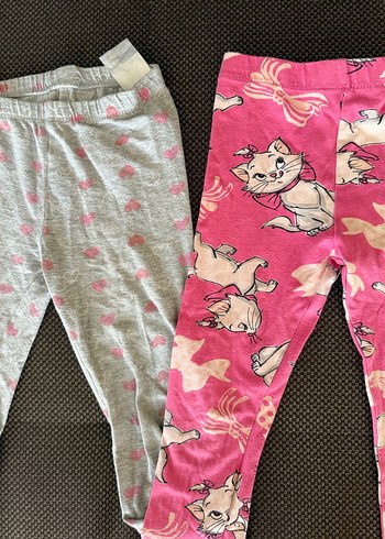 Kız Çocuk Pamuklu Elastik Belli Baskılı Tayt - Görsel 2