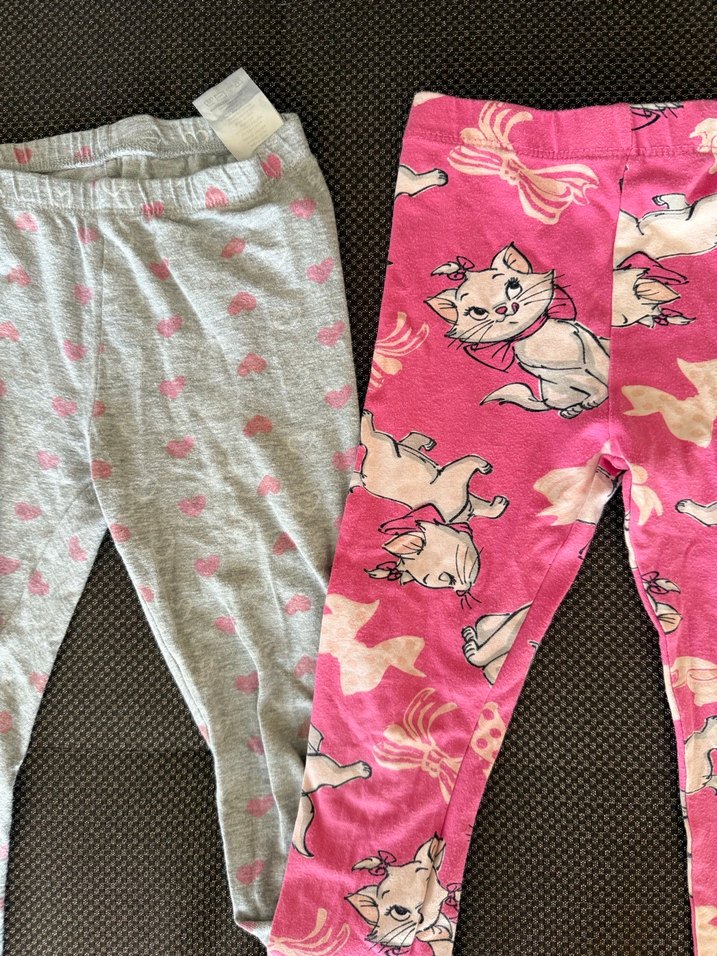 Kız Çocuk Pamuklu Elastik Belli Baskılı Tayt - Görsel 2