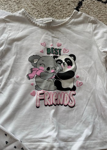 Kız Çocuk Uzun Kollu Baskılı Tişörtler - Görsel 3