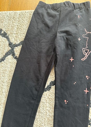 Kız Çocuk Mor ve Desenli Tayt Seti - Görsel 2