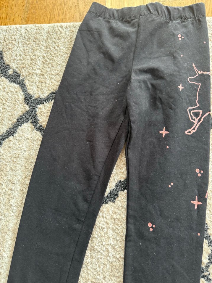 Kız Çocuk Mor ve Desenli Tayt Seti - Görsel 2