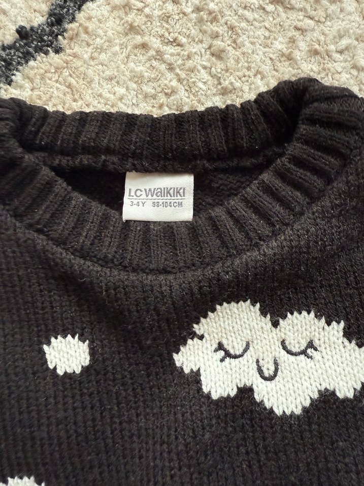 Nakışlı Örgü Kız Bebek Uzun Kollu Takım - Görsel 4