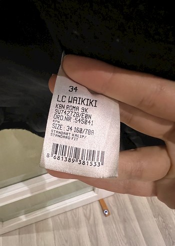 Lcw 34 beden siyah kaban - Görsel 5