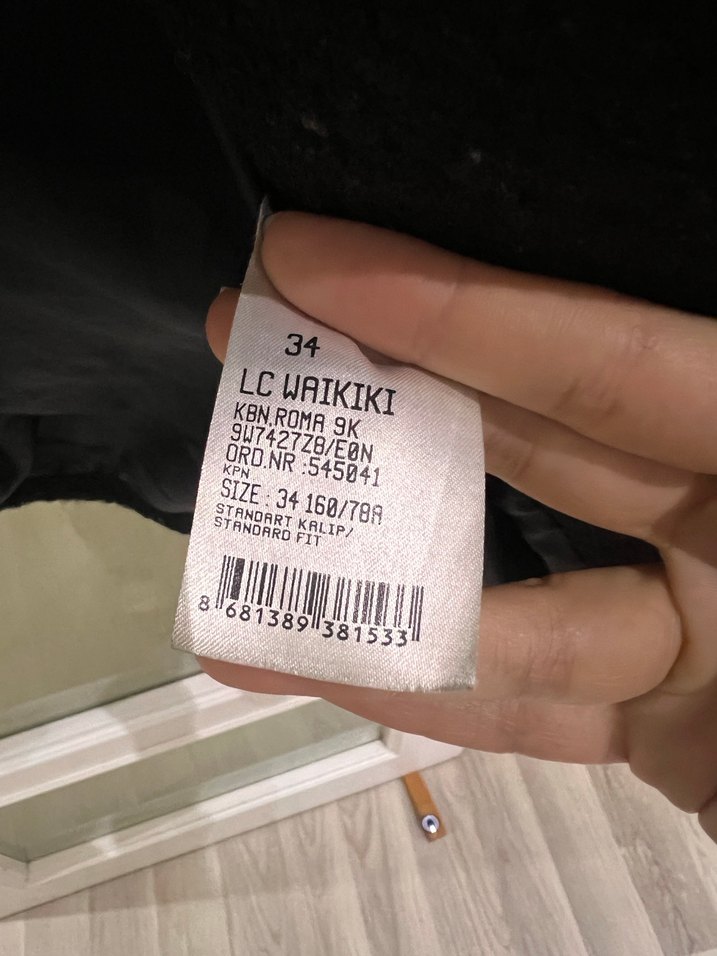 Lcw 34 beden siyah kaban - Görsel 5