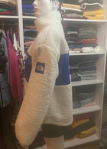 Beyaz Cep Detaylı Kadın Polar Ceket - Görsel 7