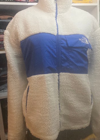 Beyaz Cep Detaylı Kadın Polar Ceket - Görsel 3