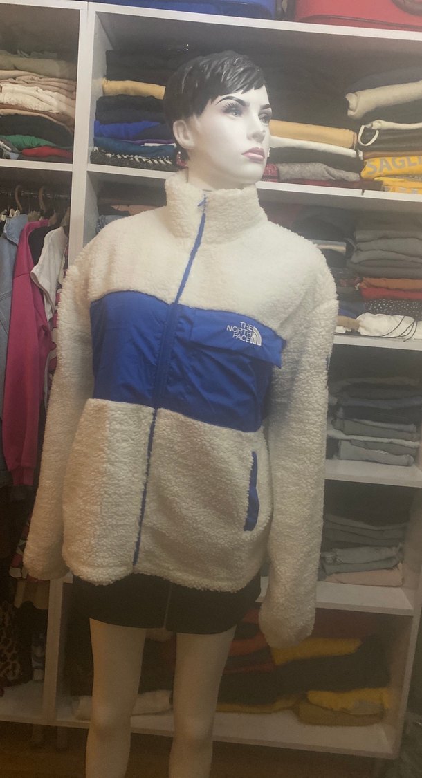 Beyaz Cep Detaylı Kadın Polar Ceket - Görsel 2