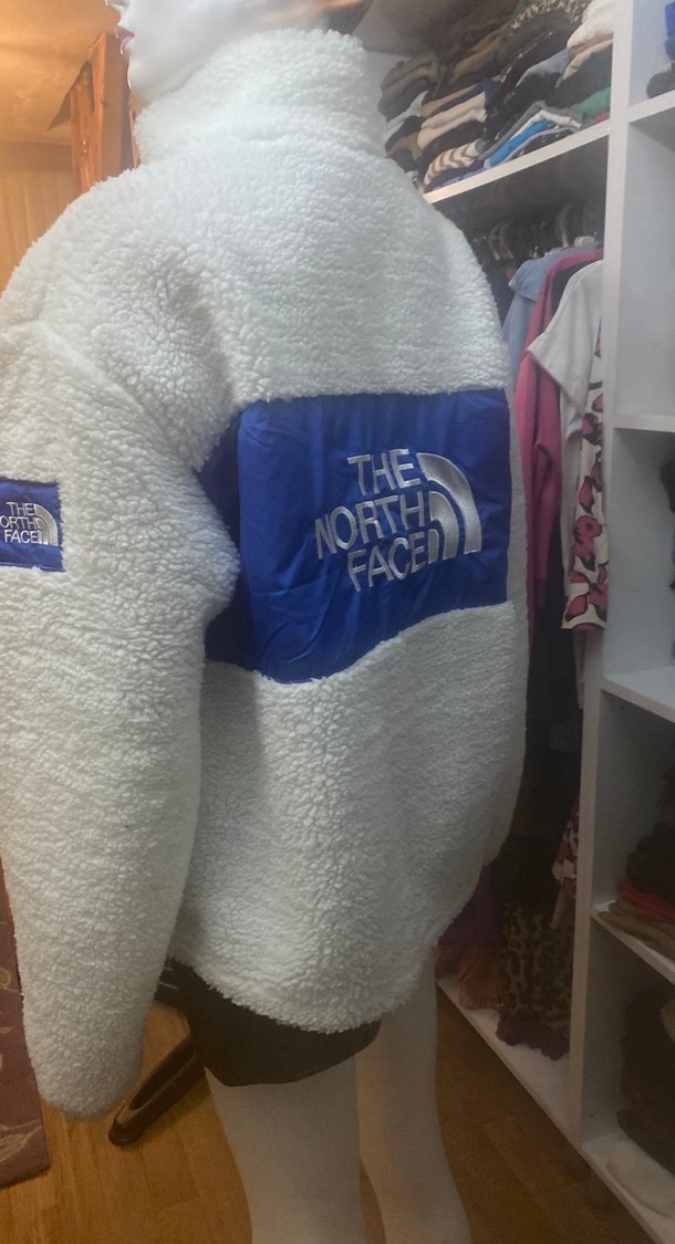 Beyaz Cep Detaylı Kadın Polar Ceket - Görsel 5