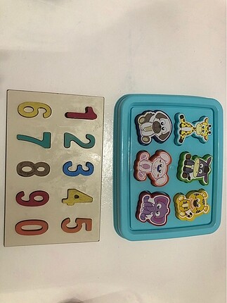 Sayılar ve hayvanlar bul-tak puzzle
