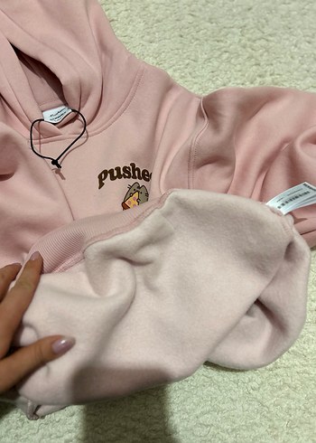 Bershka Bershka Pembe Kapüşonlu Oversize Sweatshirt