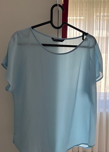 Defacto Acik Mavi Sifon Bluz