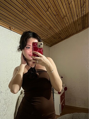 xs Beden Boyunda bağlamalı elbise