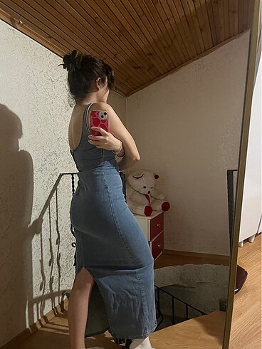 Pull and Bear Kot uzun elbise