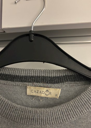 Gri Erkek Örgü Yün Kazak markası cazador - Görsel 3