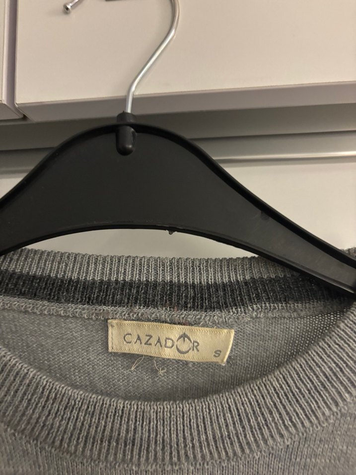 Gri Erkek Örgü Yün Kazak markası cazador - Görsel 3