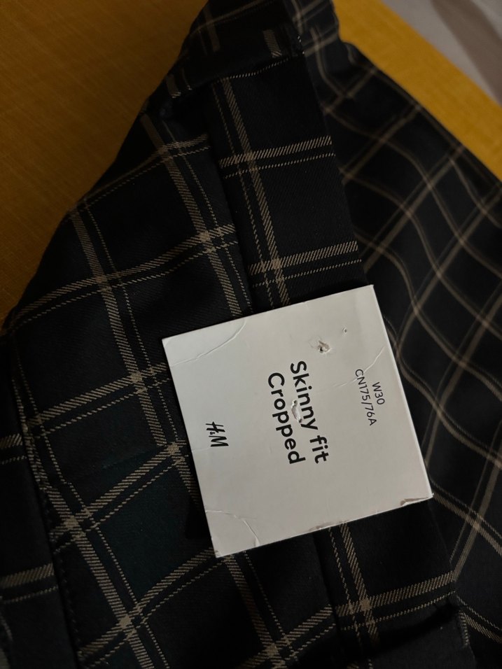 Erkek Kareli Kumaş Pantolon, Normal Boy, Tokalı - Görsel 4