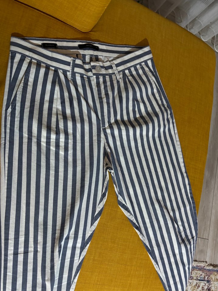 Avva Erkek Çizgili Pilili Denim Pantolon - Görsel 3