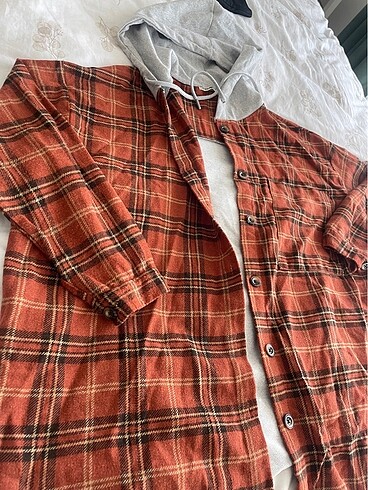 Diğer Oversize ekoseli gömlek