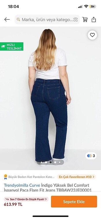 Trendyolmila İspanyol paça pantolon