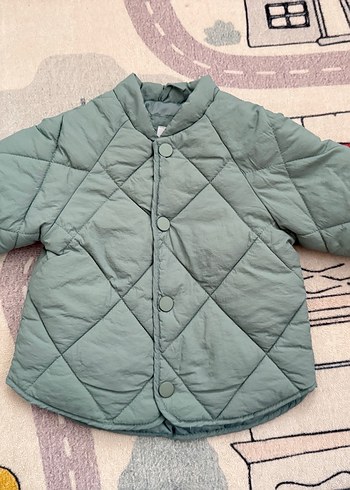 Gri Erkek Çocuk Düğmeli Mont - Görsel 2