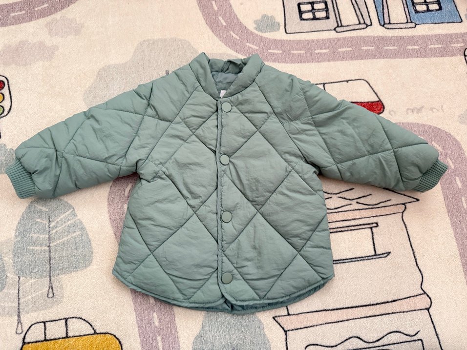 Gri Erkek Çocuk Düğmeli Mont - Görsel 2