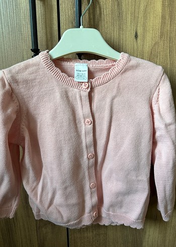 Kız Çocuk Düğmeli Pembe Hırka