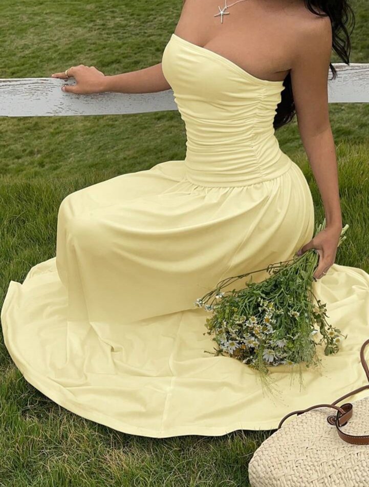 SHEİN Straplez elbise - Görsel 4