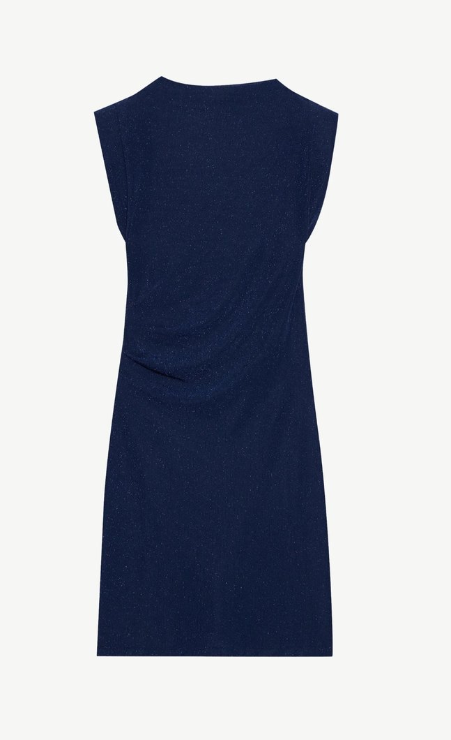 Simli vatkalı elbise - Görsel 3