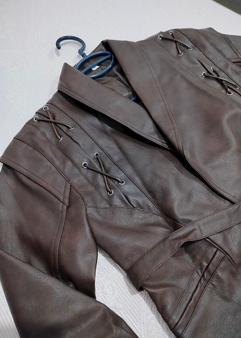 Shein deri ceket - Görsel 7