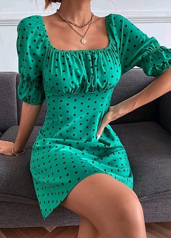 s Beden SHEİN yeşil elbise 