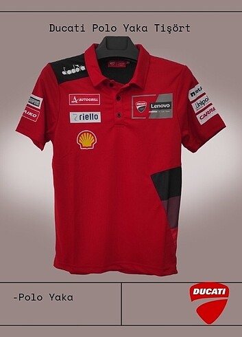 Ducati Kırmızı Polo Yaka Tişört