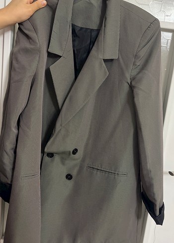 Zara Sik Gri Uzun Blazer