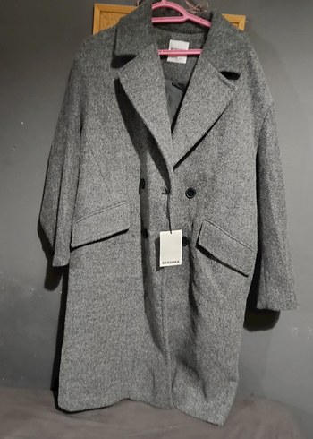 xl Beden gri Renk Gri Oversize Kaban