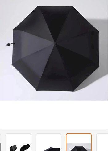 Siyah Minimalist Kadın Şemsiye 8 telli yeni kullanilmadi