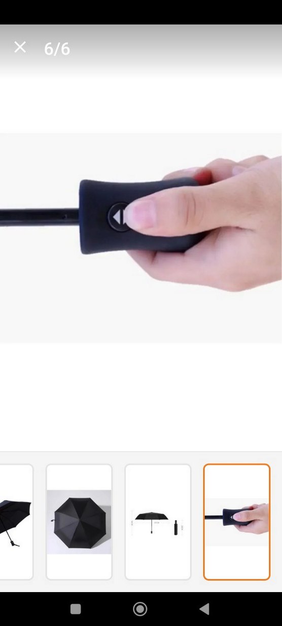 Siyah Minimalist Kadın Şemsiye 8 telli yeni kullanilmadi - Görsel 3