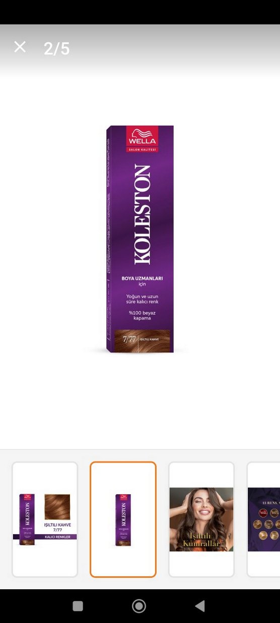 Wella Koleston Saç Boyası 7/77 Koyu Kahve - Görsel 2