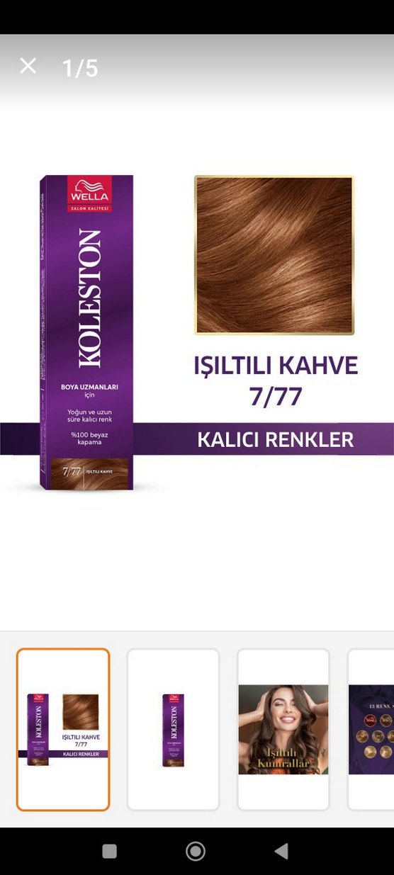 Wella Koleston Saç Boyası 7/77 Koyu Kahve - Görsel 3