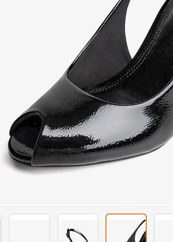 Siyah Parlak Yılan Desenli Tokalı Stiletto cokkk sikkk - Görsel 2