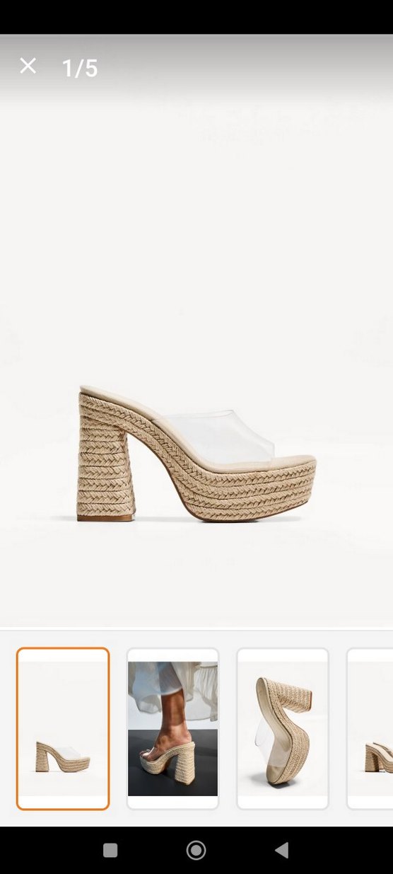 Bej Dantel Detaylı Platform Topuklu Kadın Terlik - Görsel 4