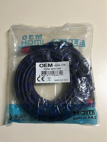 OEM 10 METRE MEBRAN KABLO HDMI - 110