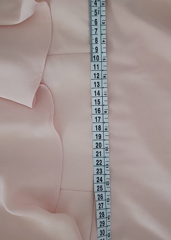 Pudra Pembe Drapeli Mini Abiye Elbise - Görsel 5