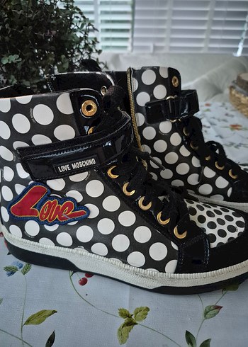 Love Moschino Siyah Puantiyeli Spor Ayakkabı - Görsel 14