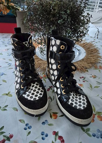 Love Moschino Siyah Puantiyeli Spor Ayakkabı - Görsel 13