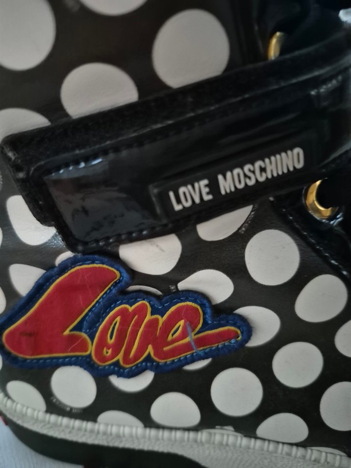 Love Moschino Siyah Puantiyeli Spor Ayakkabı - Görsel 5