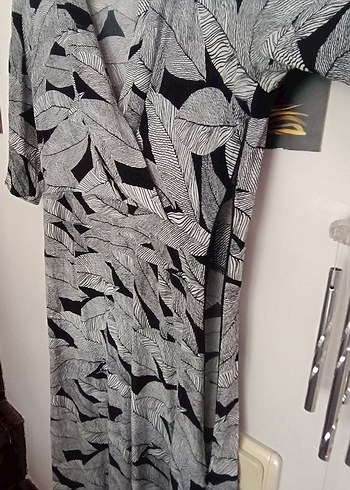 Gri Midi Hamile Elbisesi V Yaka - Görsel 6