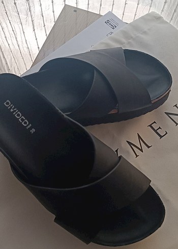 H&M H&M Siyah Platform Topuklu Kadın Terlik